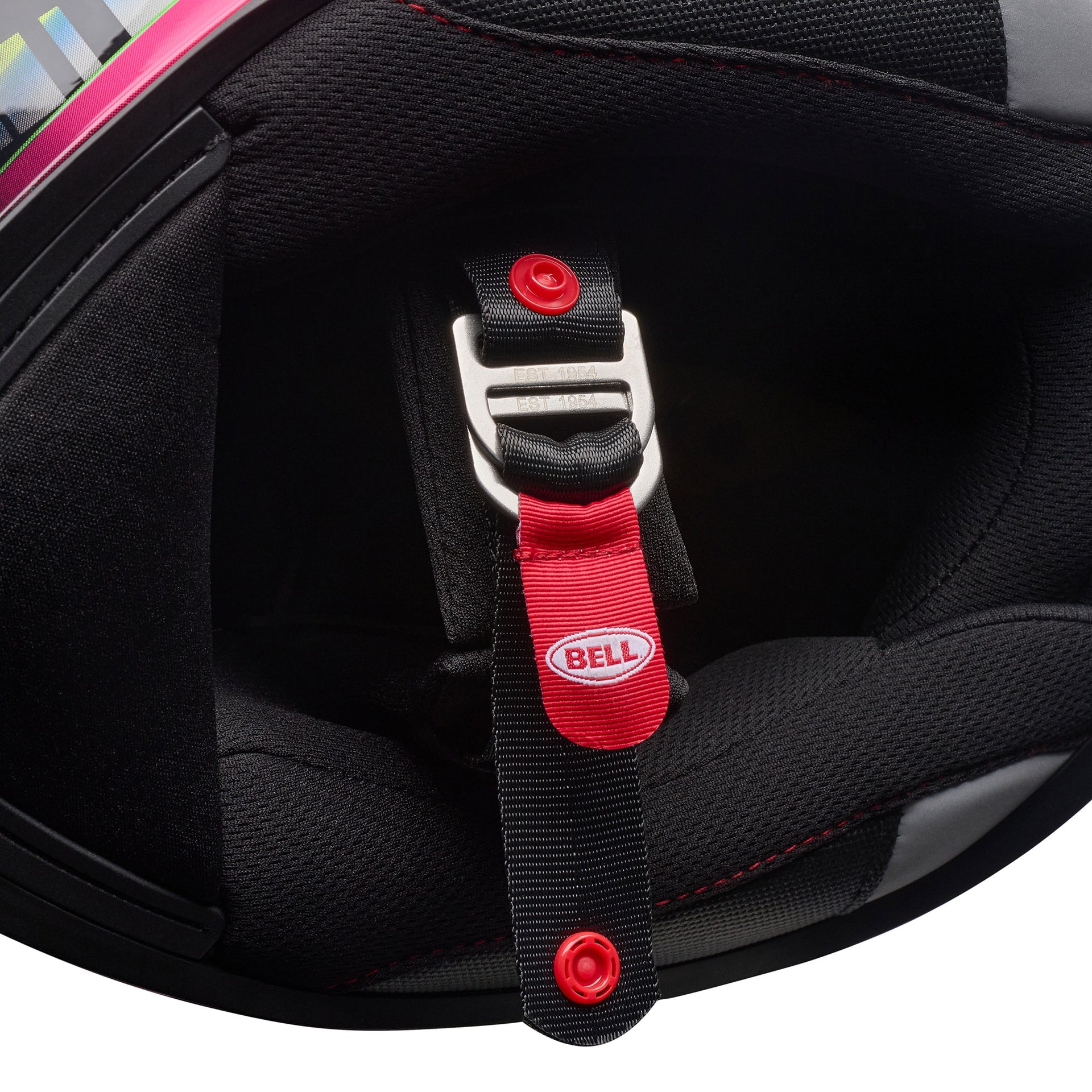 BELL Lithium MIPS Plus SYNCHRO Motorcycle Helmet (Black/Pink/White) Clear & Mirror Pink Visor