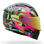 BELL Lithium MIPS Plus SYNCHRO Motorcycle Helmet (Black/Pink/White) Clear & Mirror Pink Visor