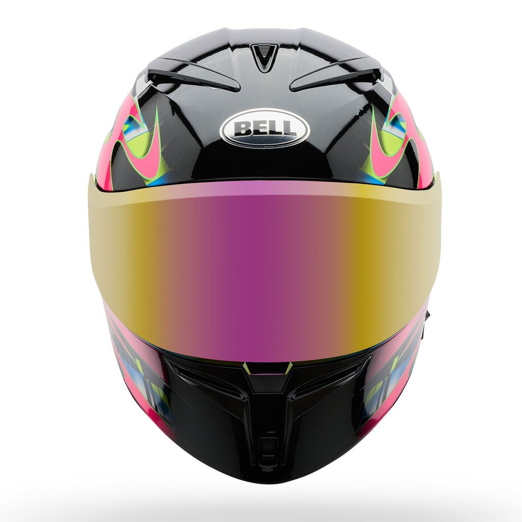 BELL Lithium MIPS Plus SYNCHRO Motorcycle Helmet (Black/Pink/White) Clear & Mirror Pink Visor