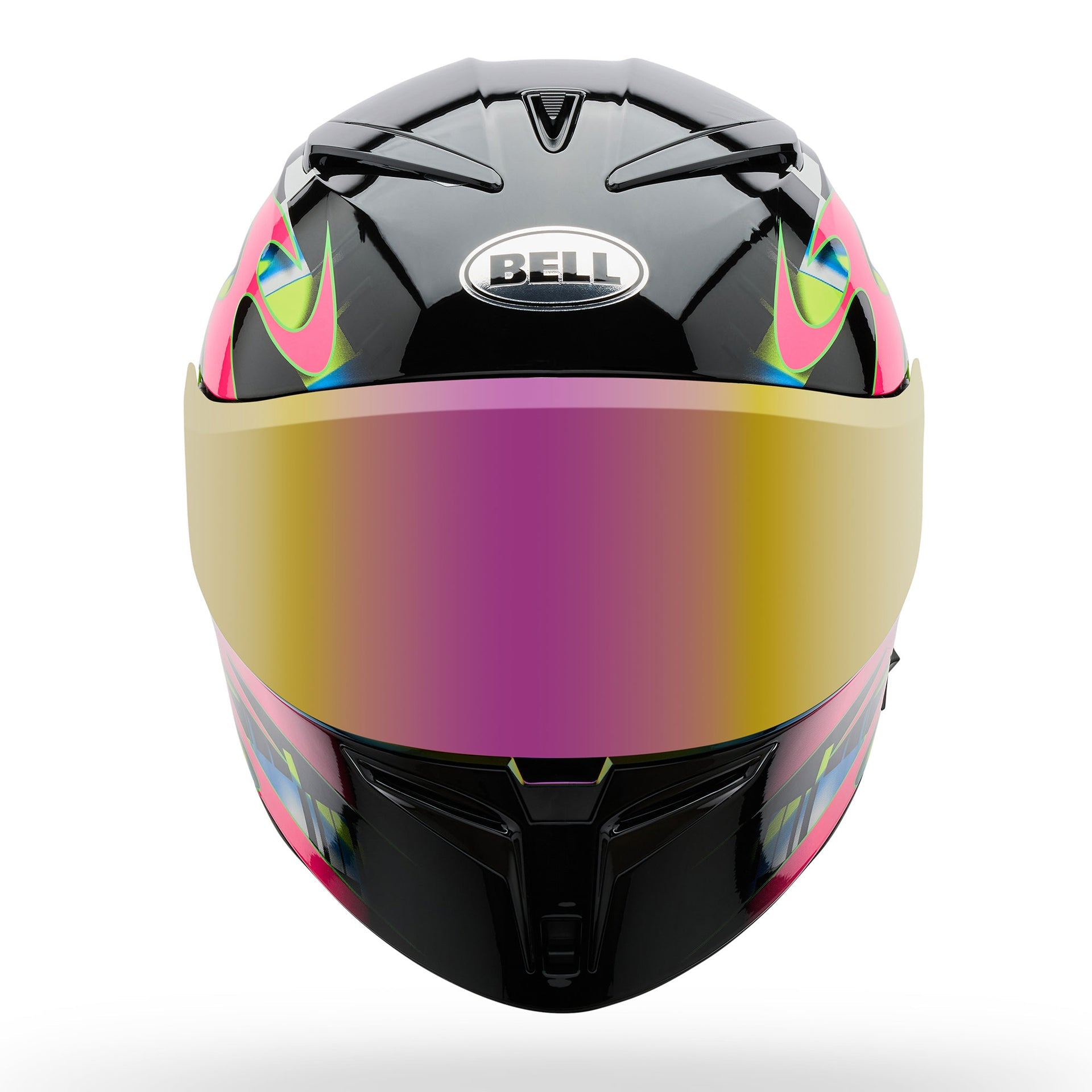 BELL Lithium MIPS Plus SYNCHRO Motorcycle Helmet (Black/Pink/White) Clear & Mirror Pink Visor