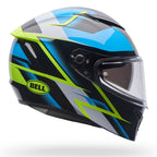 BELL Lithium MIPS KINETIC Motorcycle Helmet (Black/Blue/White/Yellow Fluo)