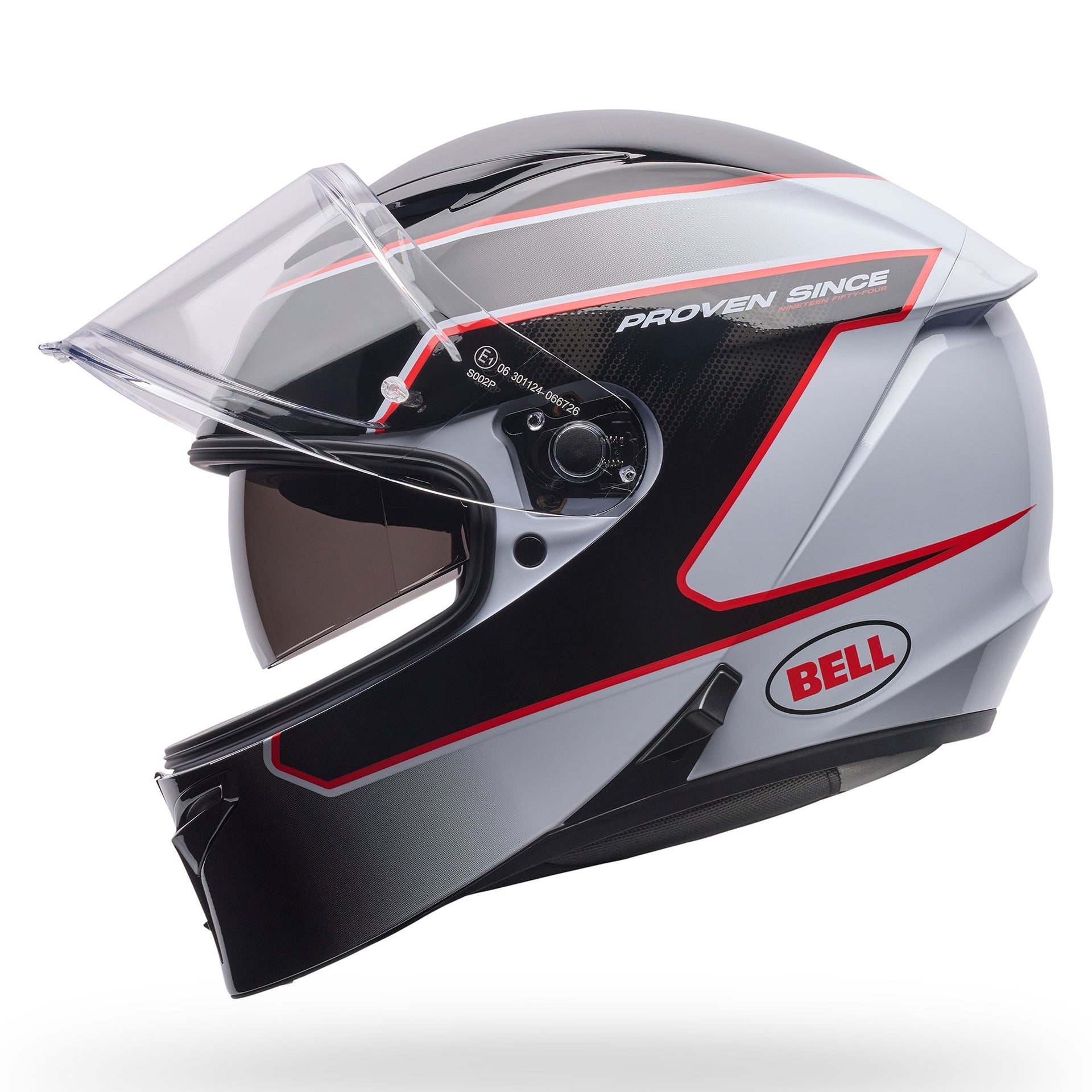 BELL Lithium MIPS FLUX Motorcycle Helmet (White/Black/Red)