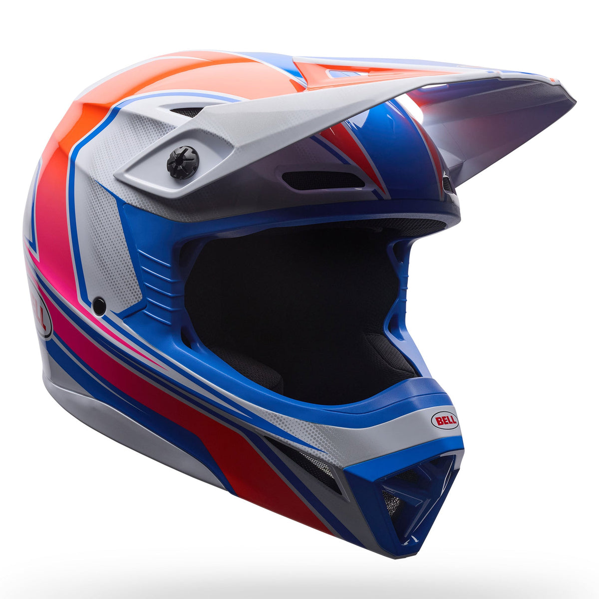 BELL MX-10 MIPS SPEEDWAY MX | Enduro Helmet (White/Blue/Red Fluo)
