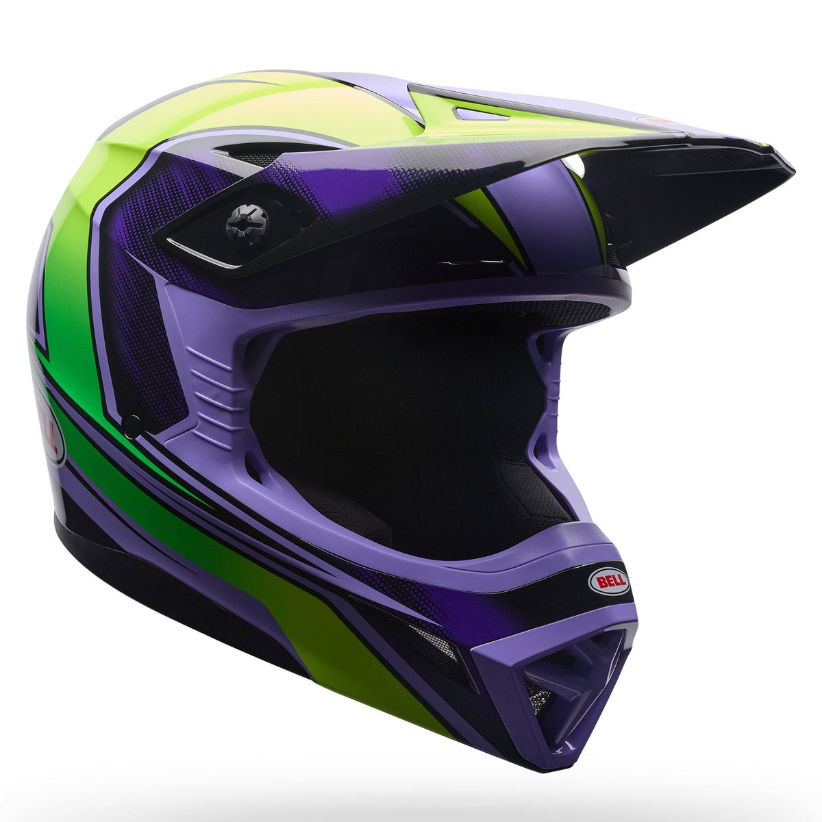 BELL MX-10 MIPS SPEEDWAY MX | Enduro Helmet (Black/Ultra Violet/Yellow Fluo)