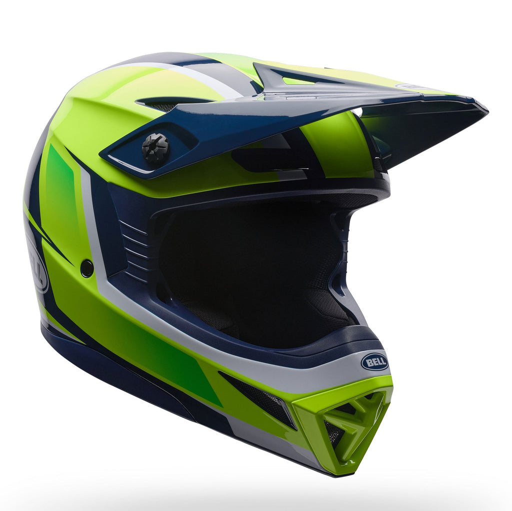 BELL Youth MX-10 MIPS SPIRAL MX Helmet (Yellow Fluo/Blue)