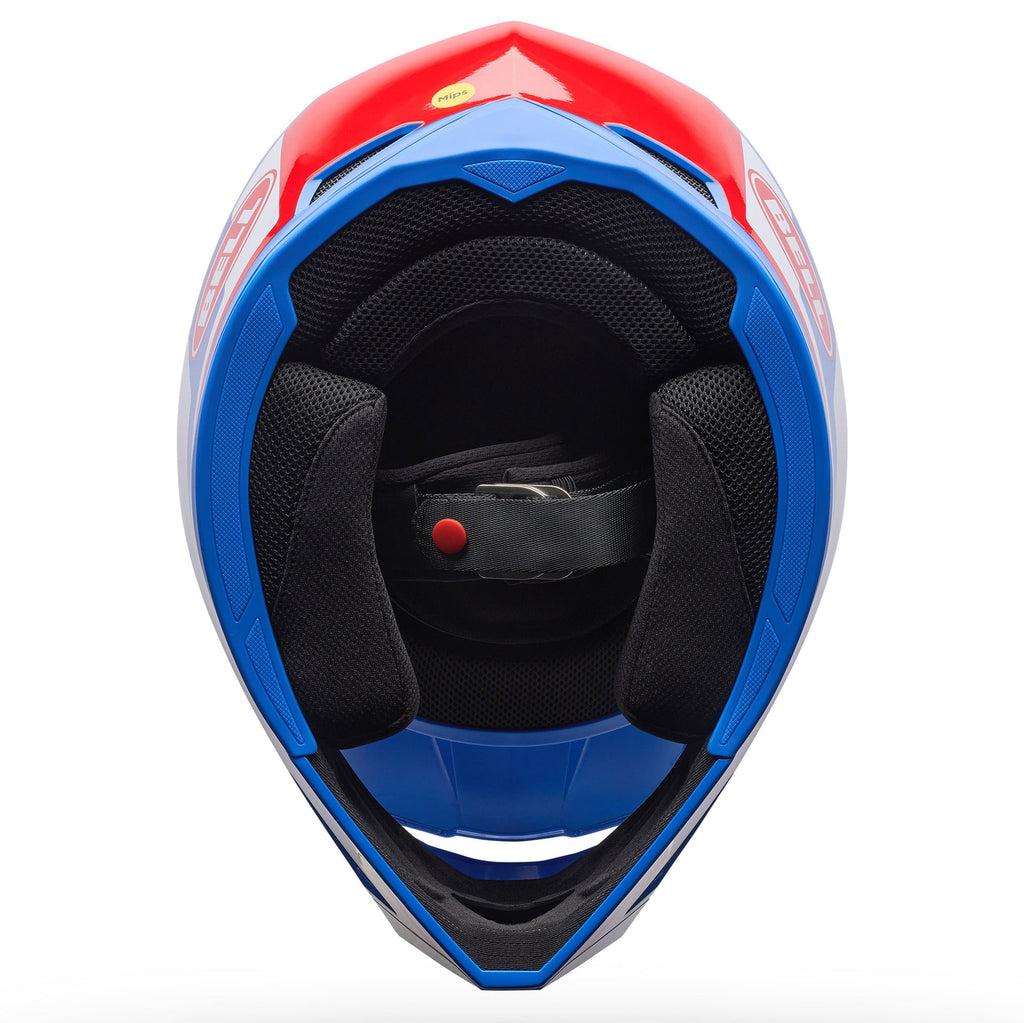 BELL Youth MX-10 MIPS SPIRAL MX Helmet (White/Red/Blue)