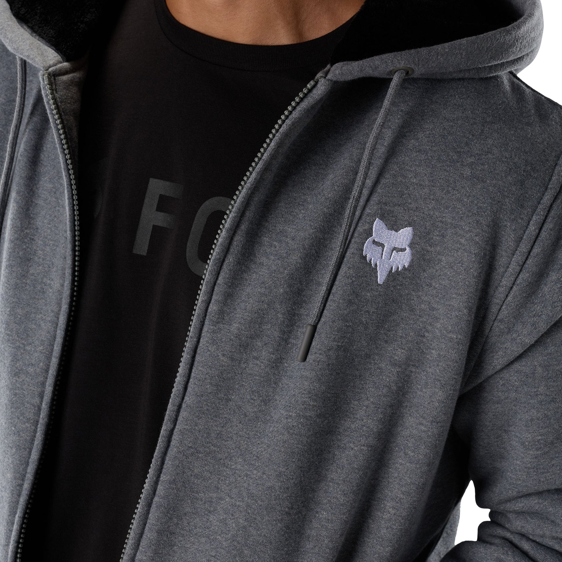 FOX Racing Mens Hoodie - Fox Head SASQUATCH Fleece Zip (Heather Graphite)