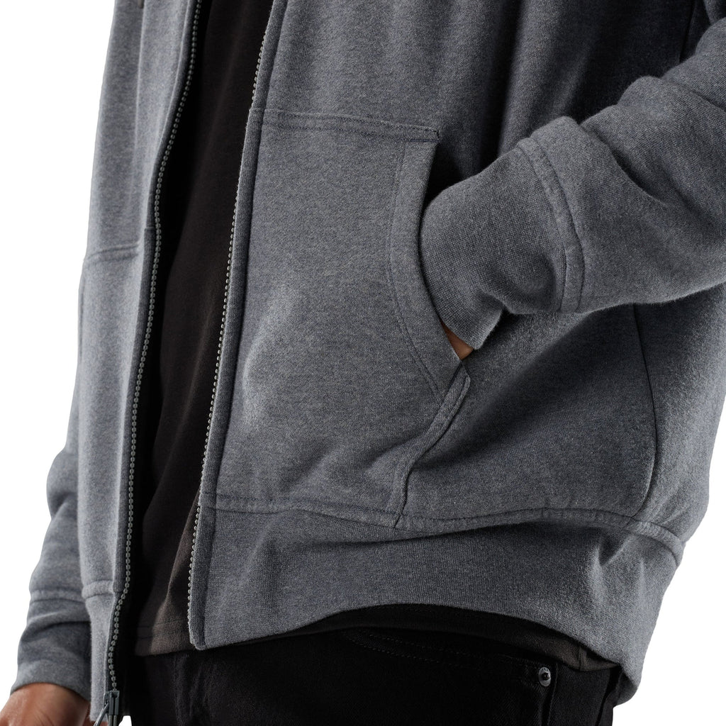 FOX Racing Mens Hoodie - Fox Head SASQUATCH Fleece Zip (Heather Graphite)