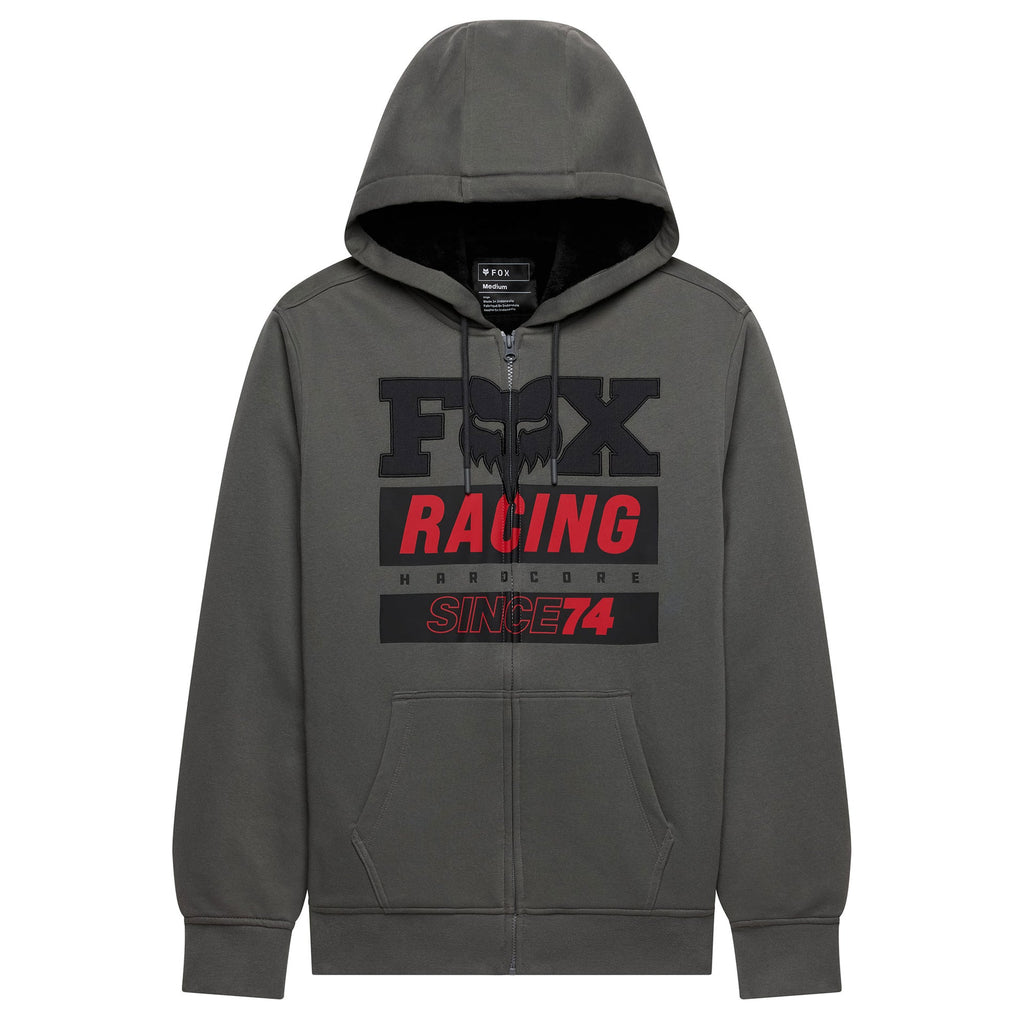 FOX Racing Mens Hoodie - SINCE 74 SASQUATCH Fleece Zip (Dark Shadow)