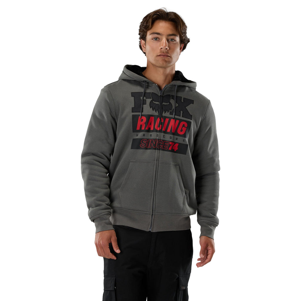 FOX Racing Mens Hoodie - SINCE 74 SASQUATCH Fleece Zip (Dark Shadow)