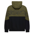 FOX Racing Mens Hoodie - ABYSS Fleece Pullover (Olive Green/Black)