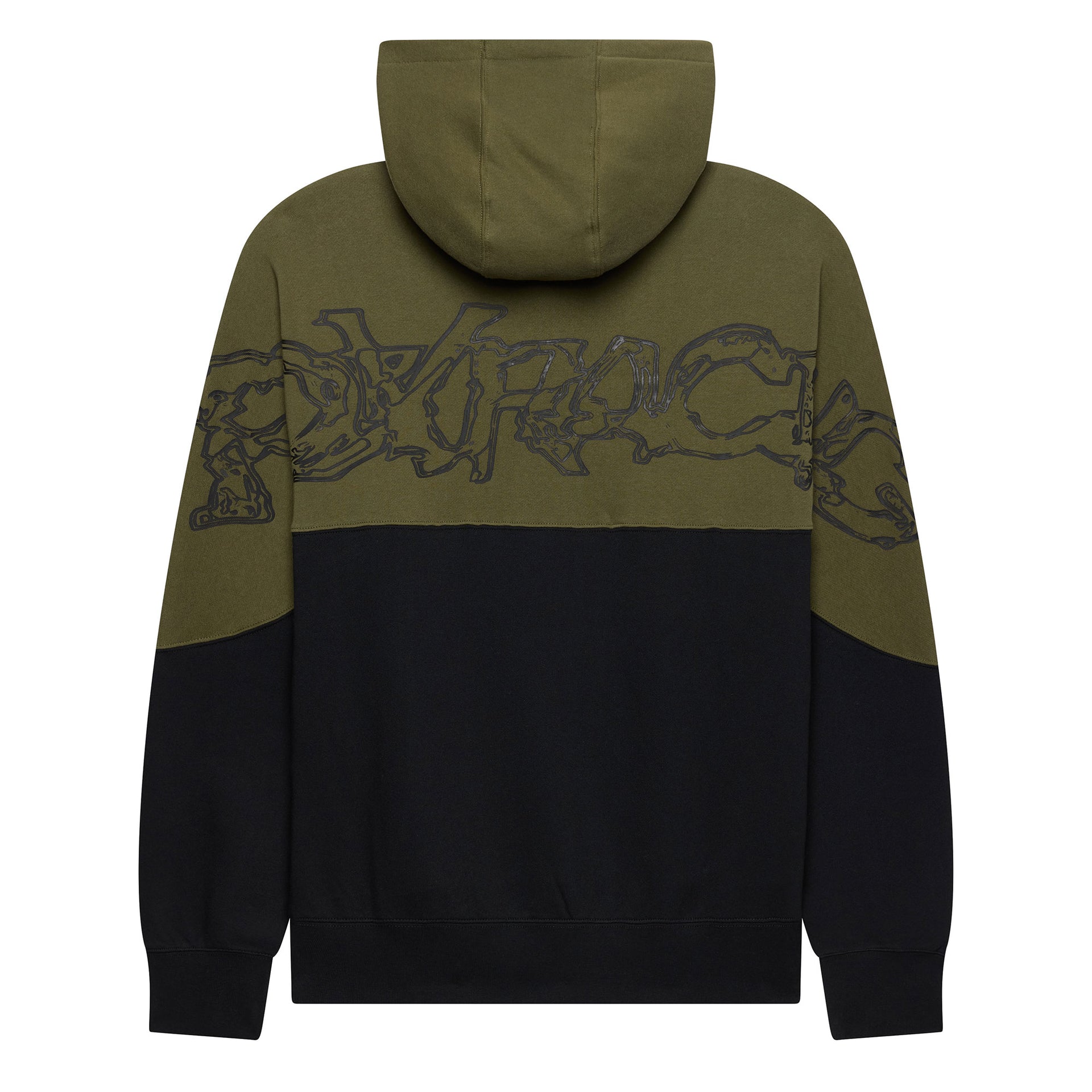 FOX Racing Mens Hoodie - ABYSS Fleece Pullover (Olive Green/Black)