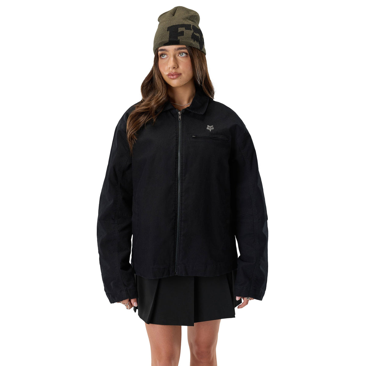 FOX Racing Mens Beanie - F HEAD X JACQUARD (Olive Green)