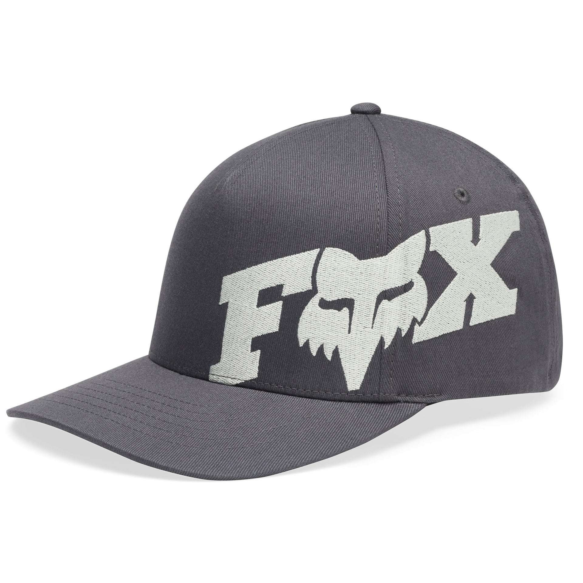 FOX Racing Mens Cap - FOX HEAD X Flexfit Hat (Dark Shadow)