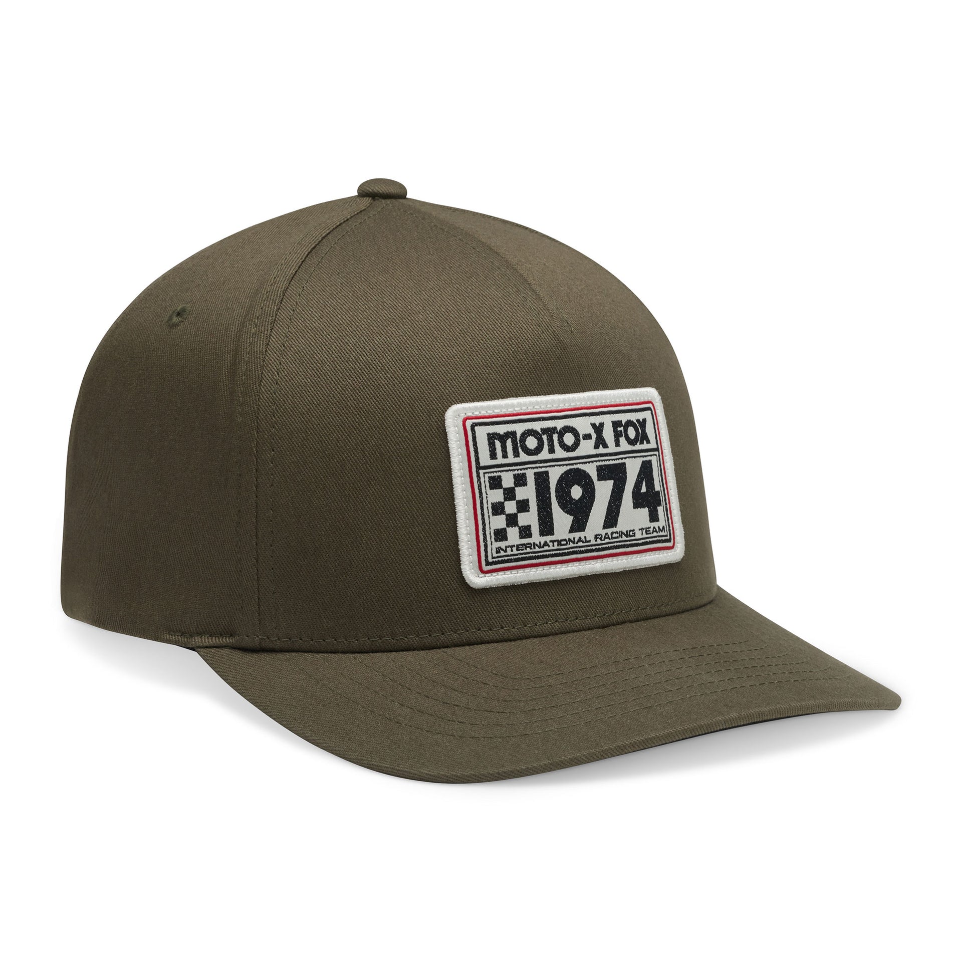 FOX Racing Mens Cap - 1974 Flexfit Hat (Olive Green)