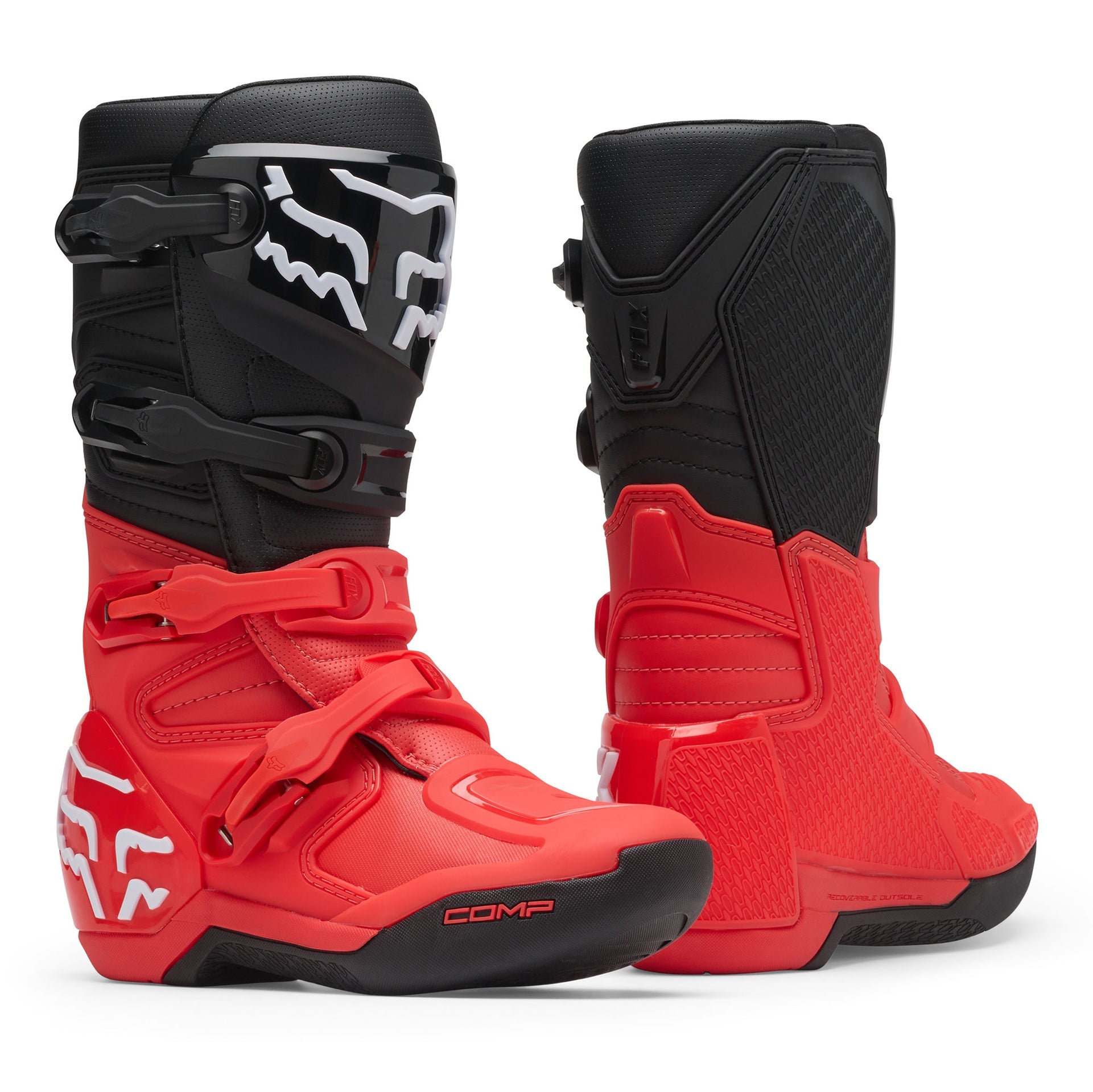 FOX Racing Youth COMP MX Boots (Red/Black)
