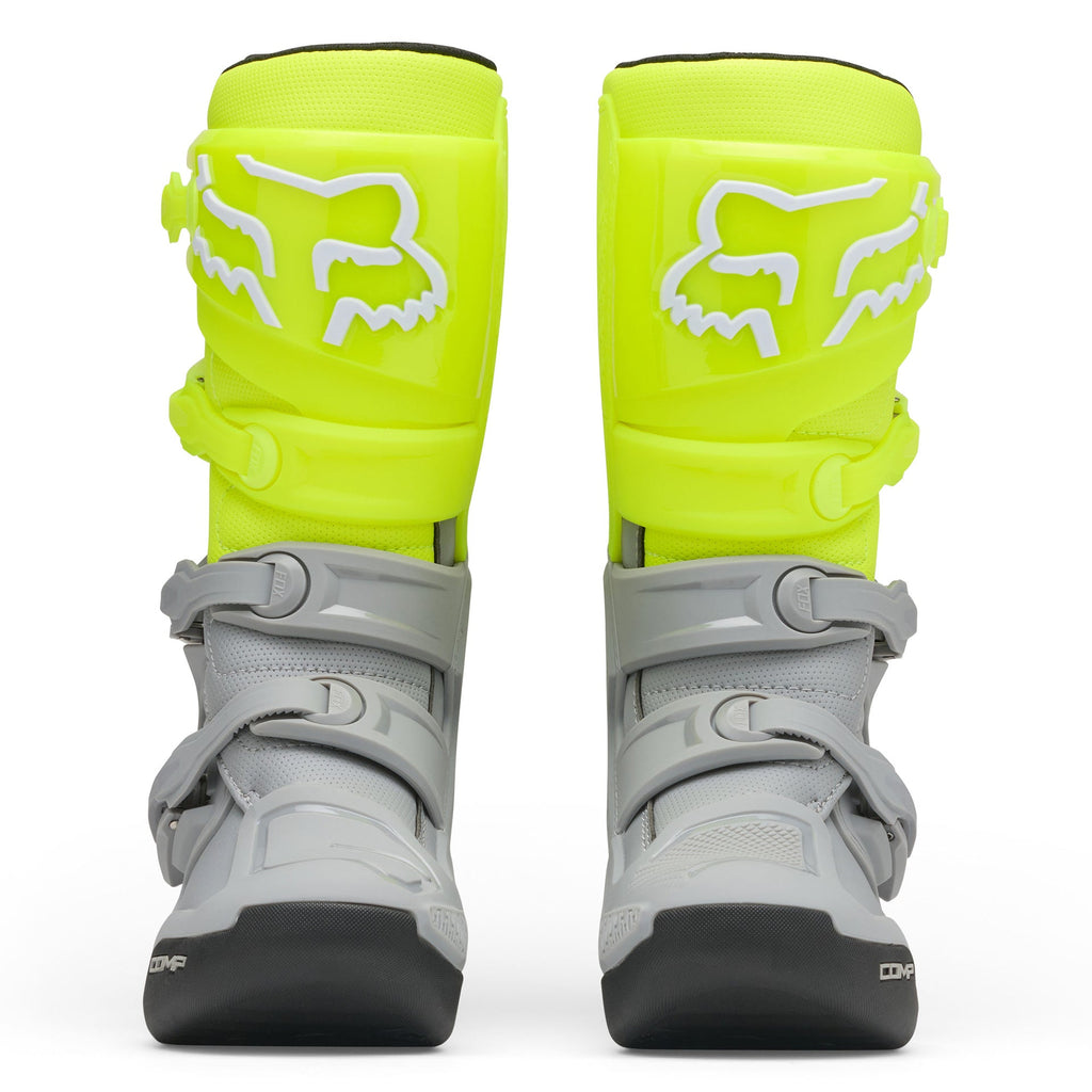 FOX Racing Youth COMP MX Boots (Yellow/Grey)
