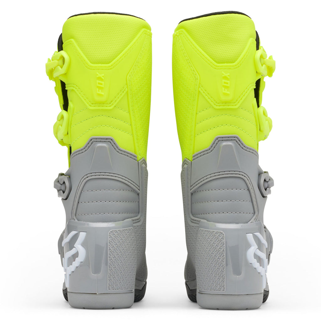 FOX Racing Youth COMP MX Boots (Yellow/Grey)