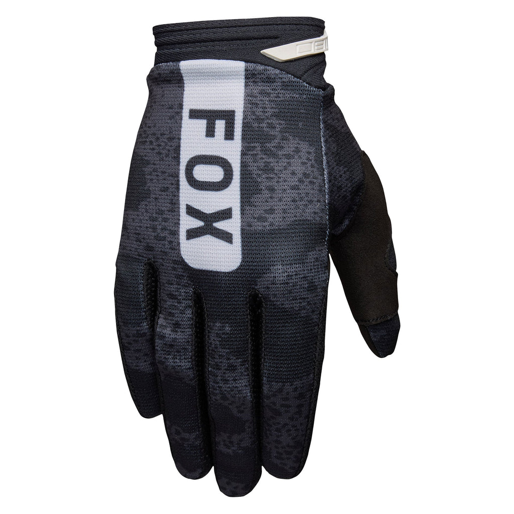 FOX Racing 180 BNKR v27 MX Gloves (Black/Silver Camo)