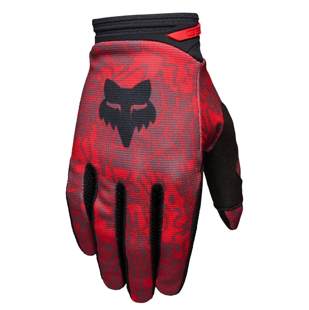 FOX Racing 180 ABYSS MX Gloves (Red Fluo/Black)