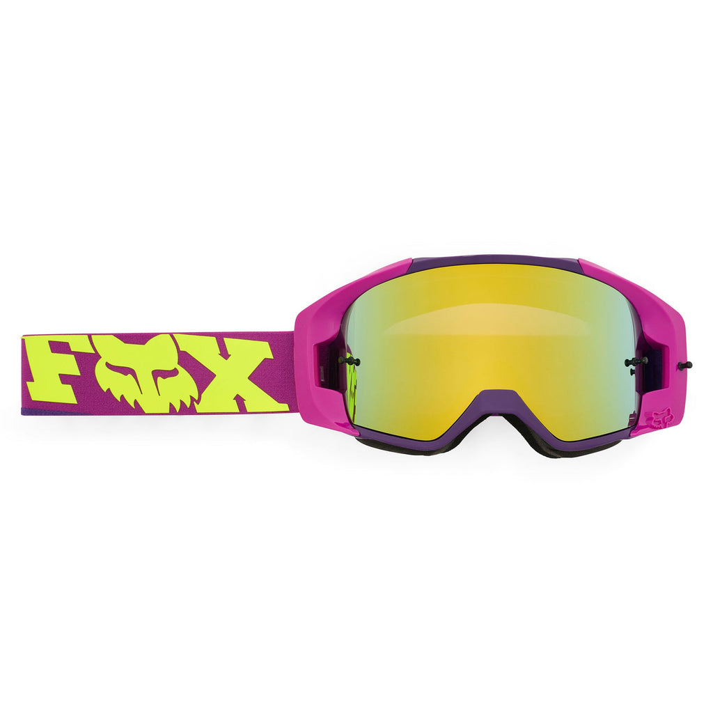 FOX Racing VUE CORE MX Goggles (Purple/Yellow) Mirror Gold Lens