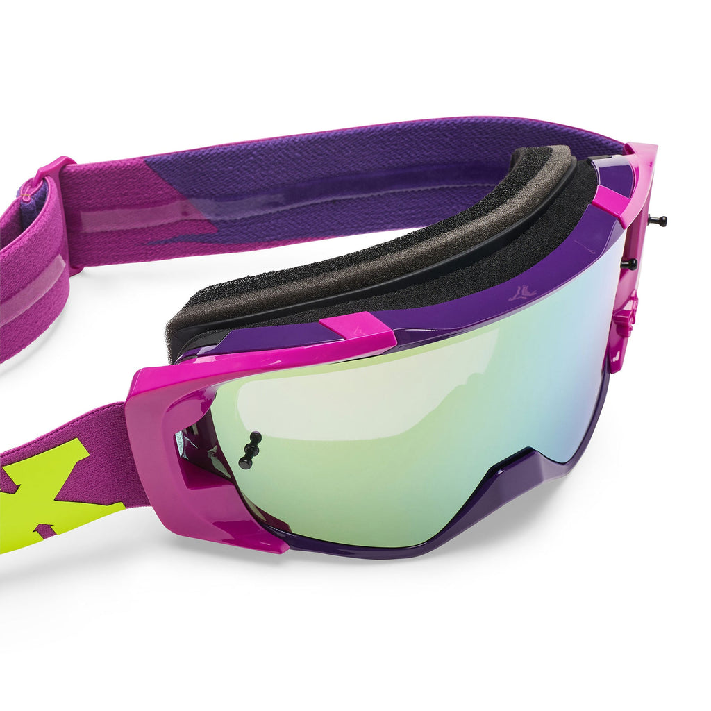 FOX Racing VUE CORE MX Goggles (Purple/Yellow) Mirror Gold Lens