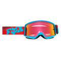 FOX Racing Youth MAIN RAID MX Goggles (Rust Red/Blue) Mirror Red Lens