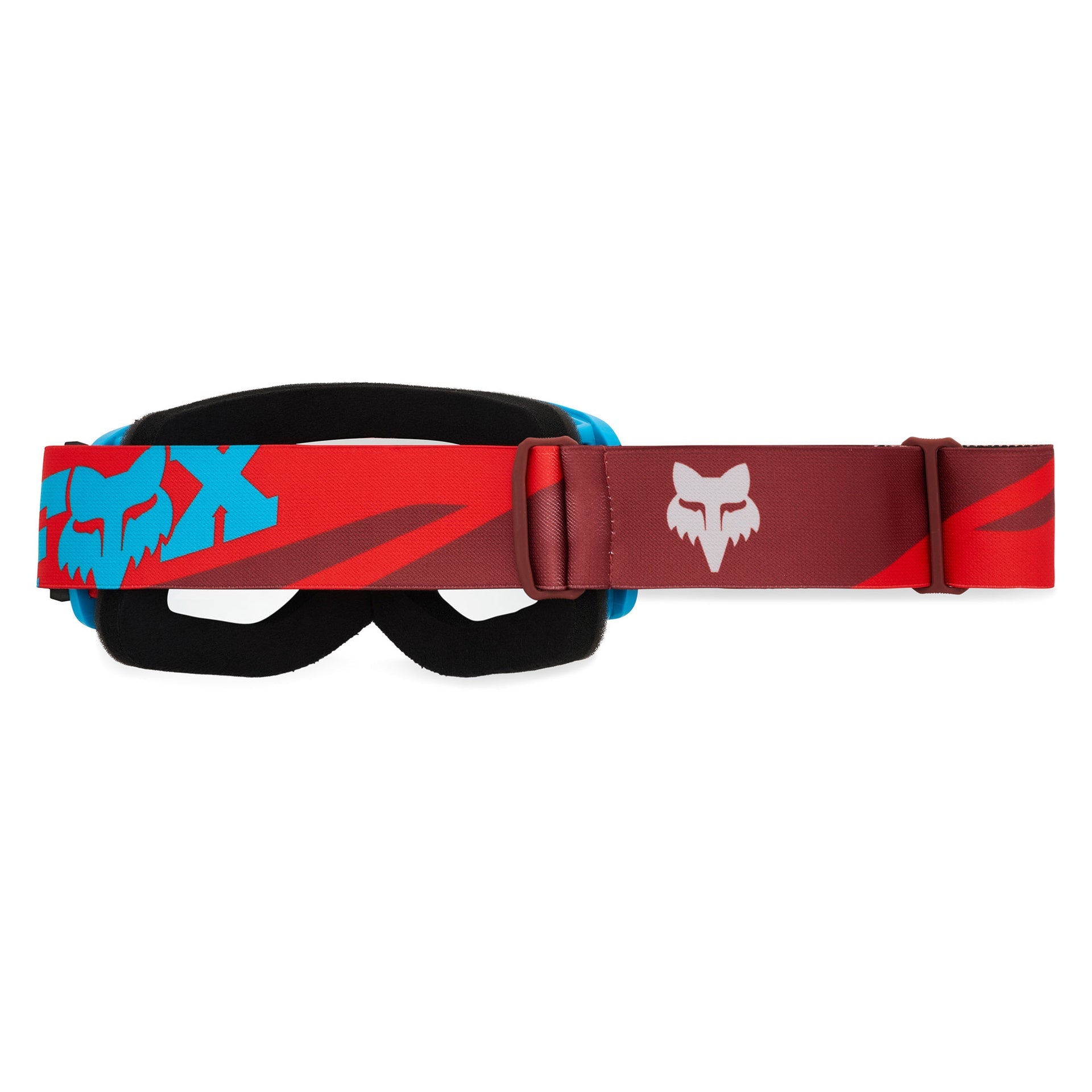 FOX Racing Youth MAIN RAID MX Goggles (Rust Red/Blue) Mirror Red Lens
