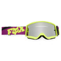FOX Racing Youth MAIN RAID MX Goggles (Purple Lava/Yellow) Mirror Silver Lens