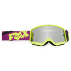 FOX Racing MAIN V3 RAID MX Goggles (Purple Lava) Mirror Silver Lens