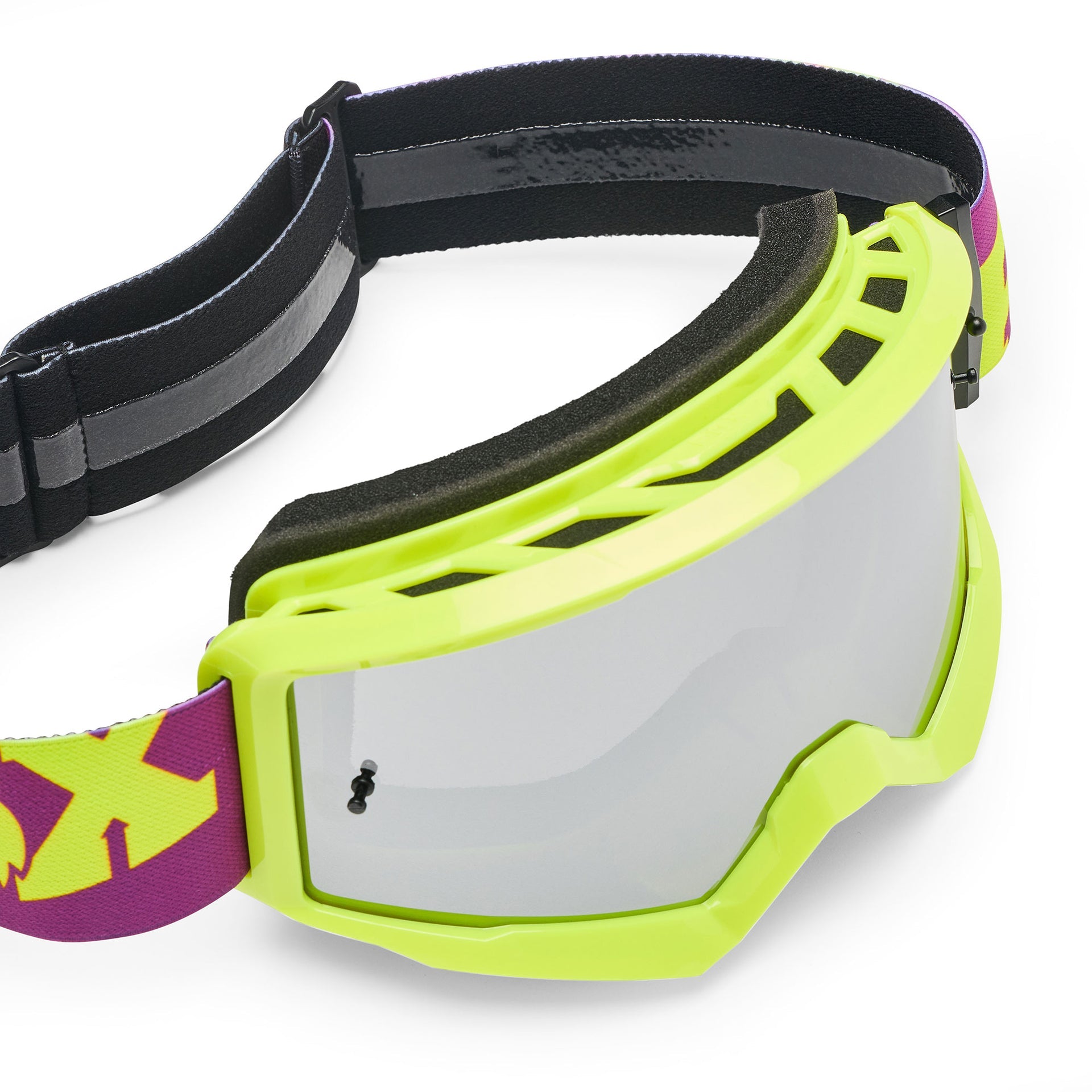 FOX Racing MAIN V3 RAID MX Goggles (Purple Lava) Mirror Silver Lens