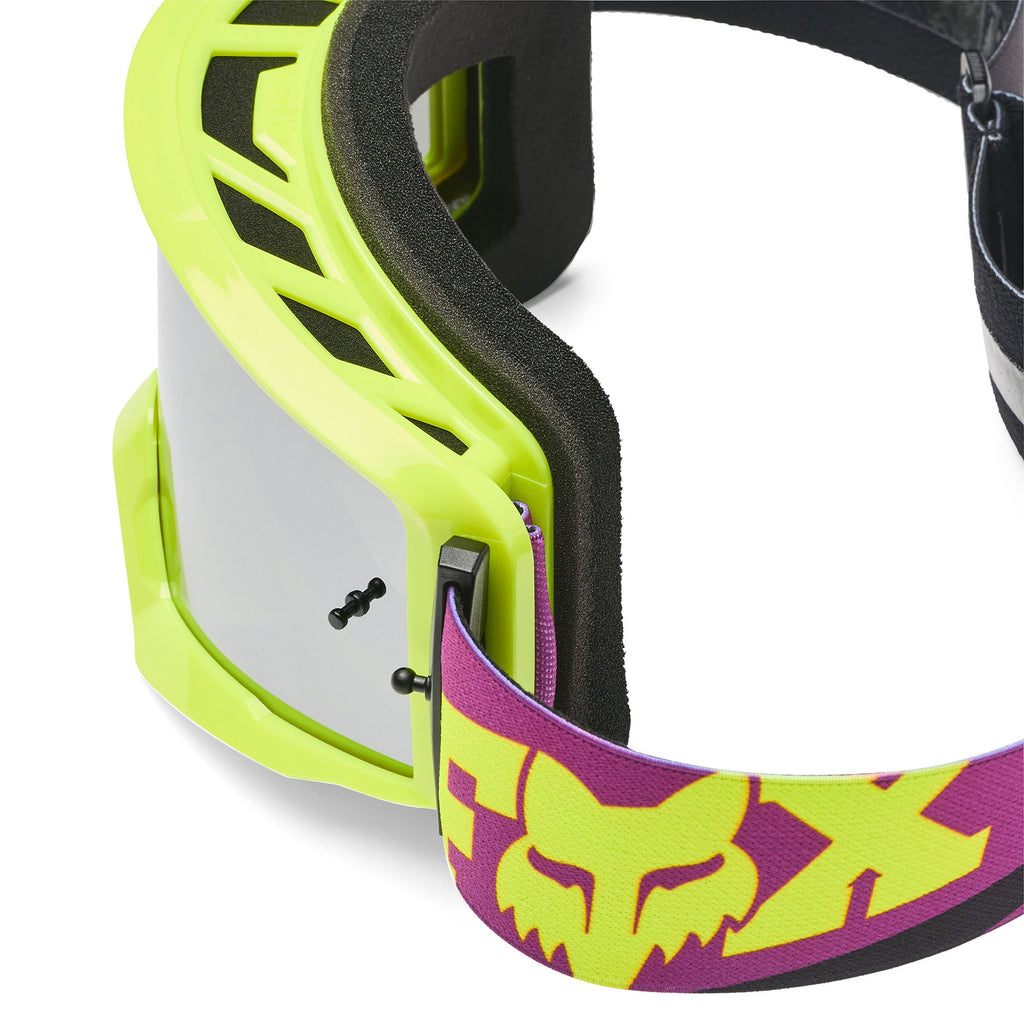 FOX Racing MAIN V3 RAID MX Goggles (Purple Lava) Mirror Silver Lens
