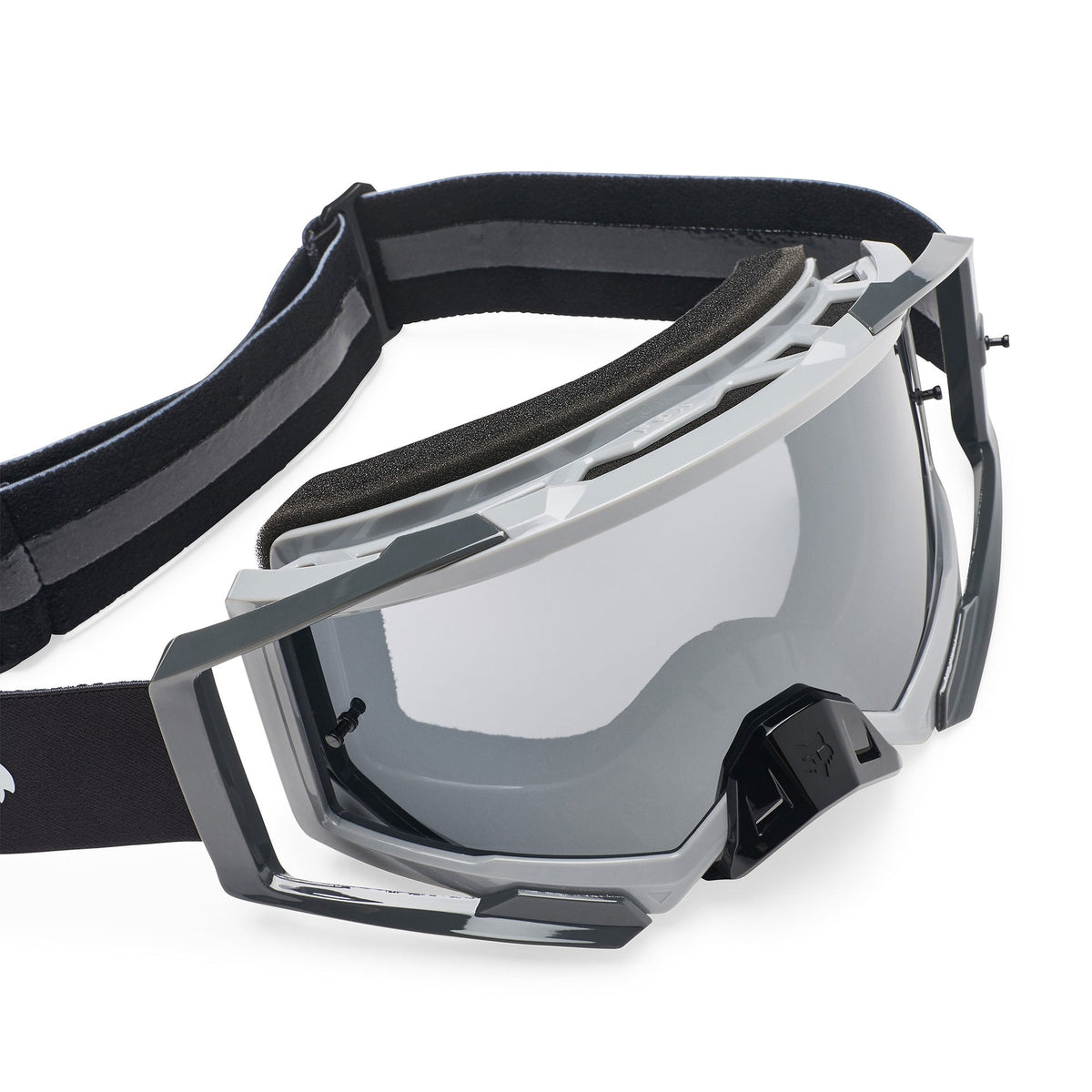 FOX Racing AIRSPACE V3 FOUNDRY MX Goggles (Black/Grey) Mirror Silver Lens