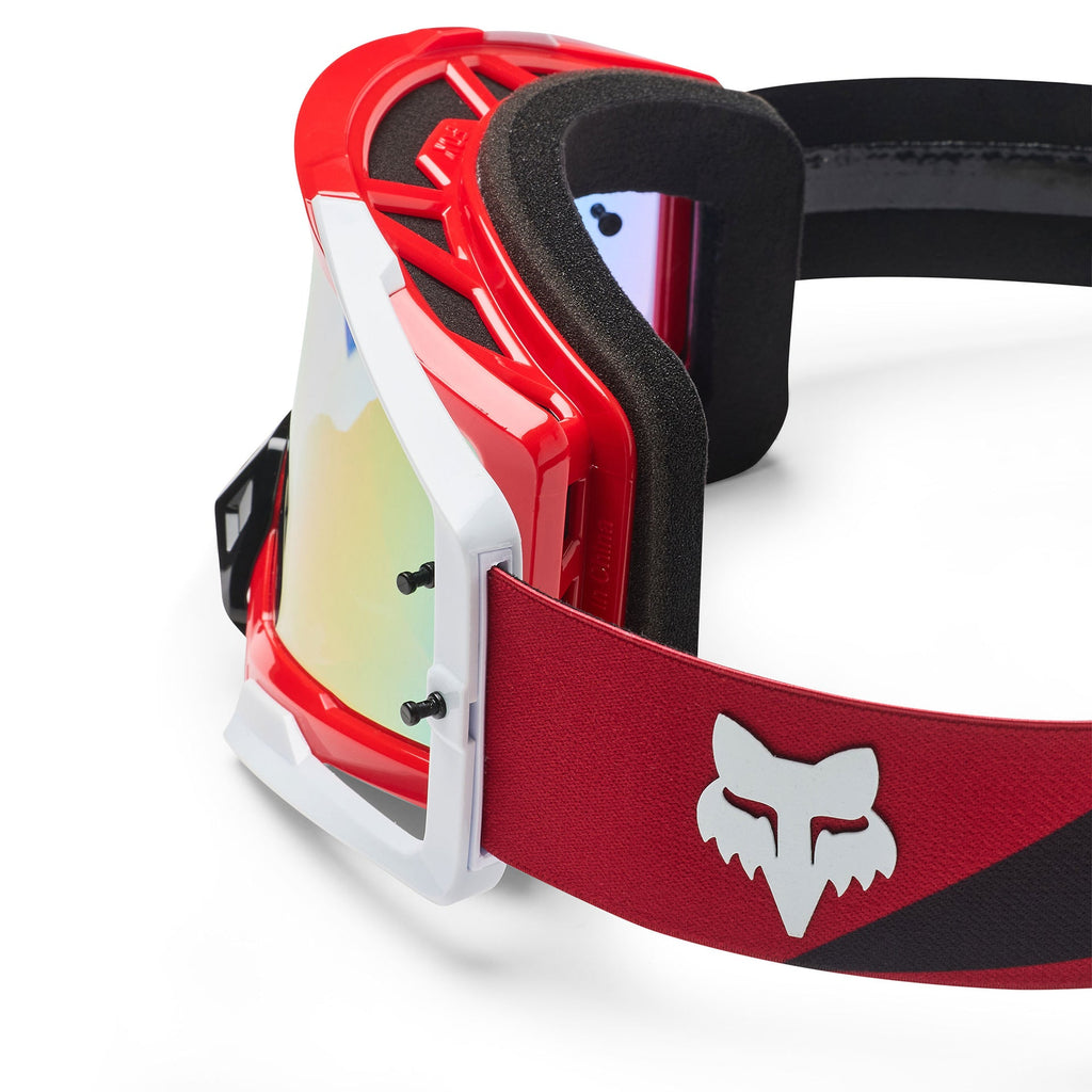 FOX Racing AIRSPACE V3 FOUNDRY MX Goggles (Chili Red) Mirror Red Lens