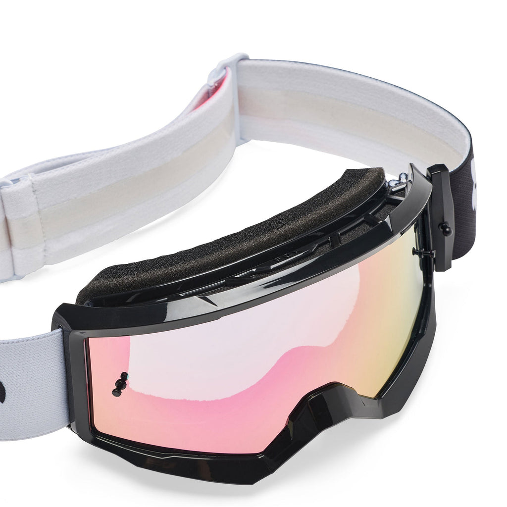 FOX Racing Youth MAIN DRAFT MX Goggles (Black/Pink) Mirror Pink Lens