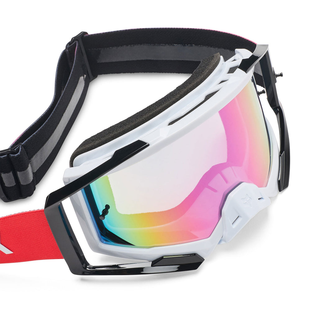 FOX Racing AIRSPACE V3 CLUTCH MX Goggles (Neon Pink) Mirror Pink Lens