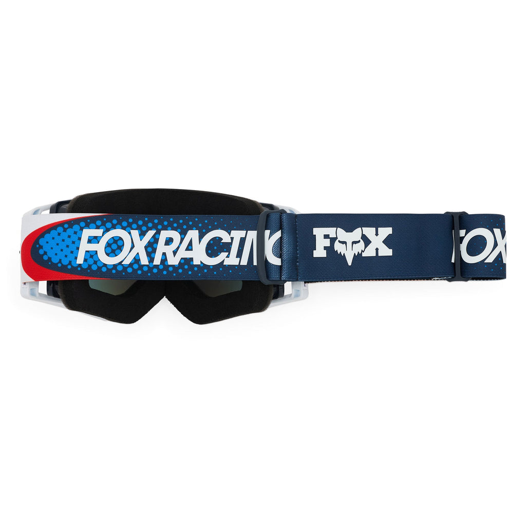 FOX Racing AIRSPACE V3 TEMPER MX Goggles (Midnight Blue/White) Mirror Blue Lens