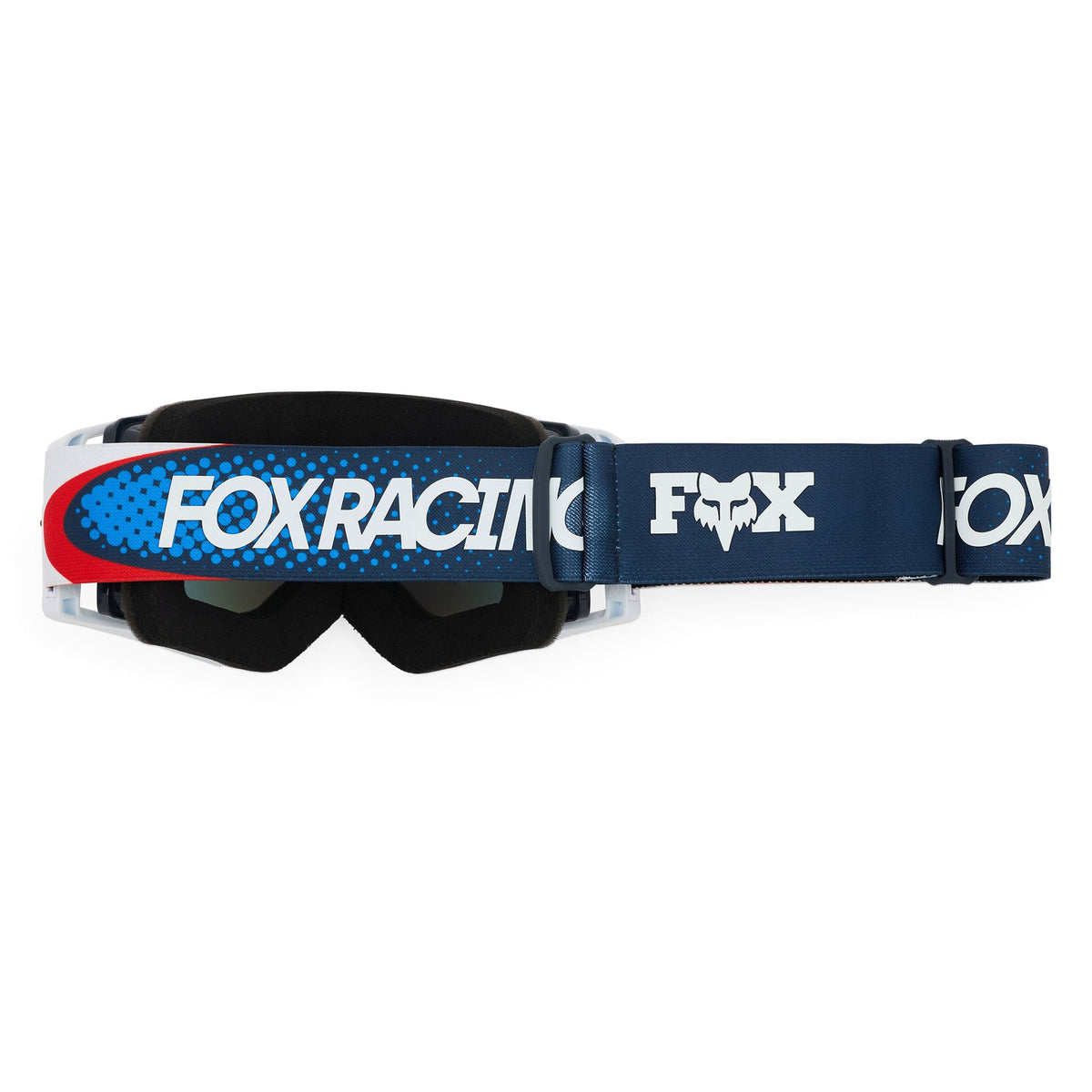 FOX Racing AIRSPACE V3 TEMPER MX Goggles (Midnight Blue/White) Mirror Blue Lens