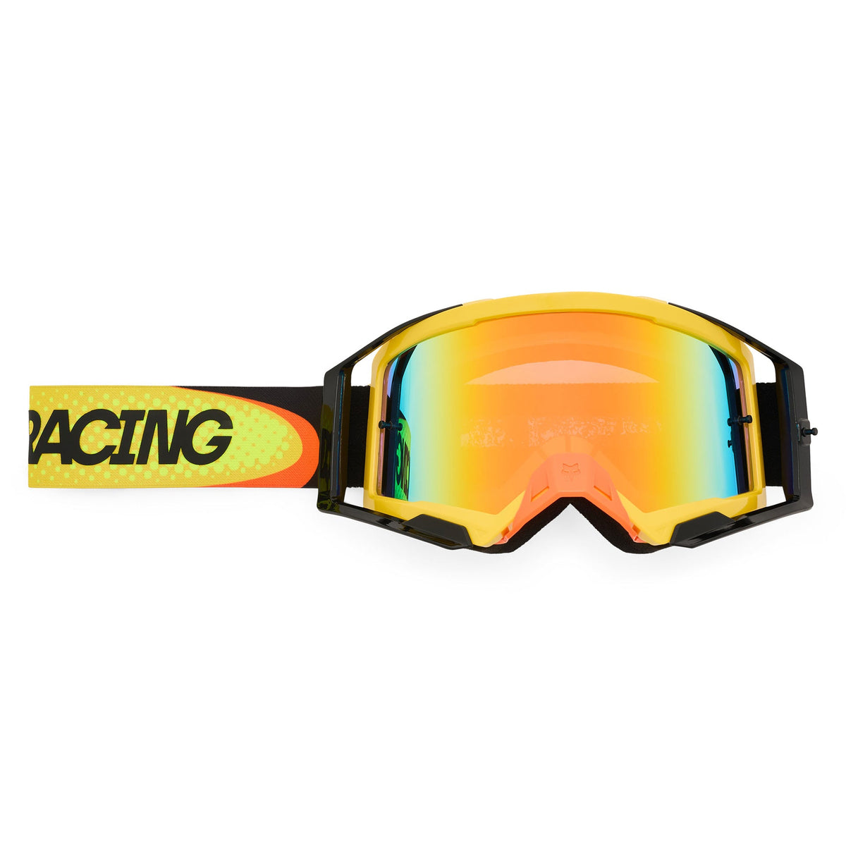 FOX Racing AIRSPACE V3 TEMPER MX Goggles (Yellow/Black) Mirror Red Lens