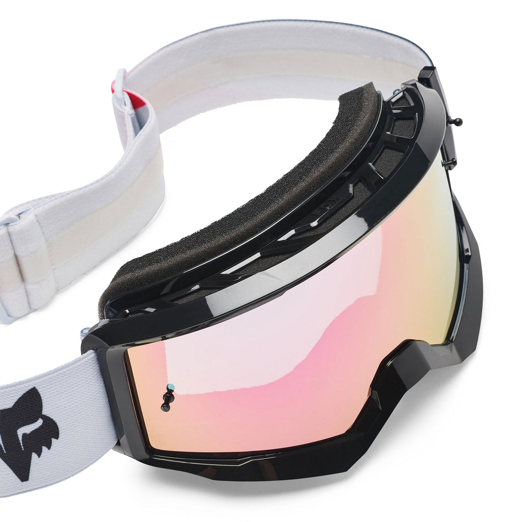 FOX Racing MAIN V3 DRAFT MX Goggles (Black/Pink) Mirror Purple Lens