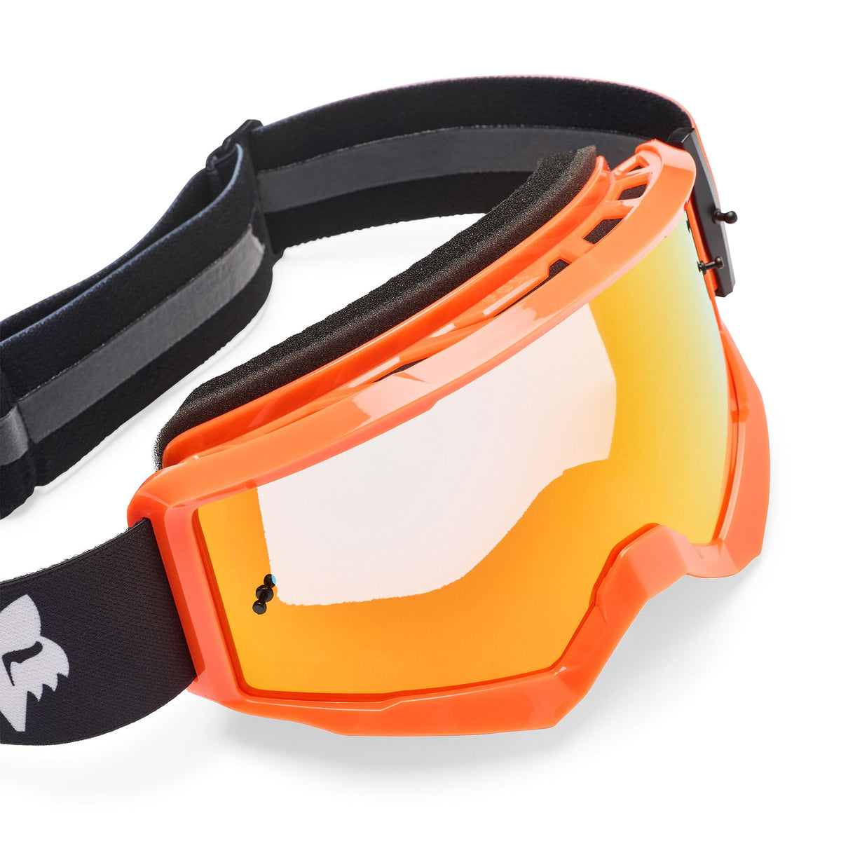 FOX Racing MAIN V3 DRAFT MX Goggles (Orange/Black) Mirror Red Lens