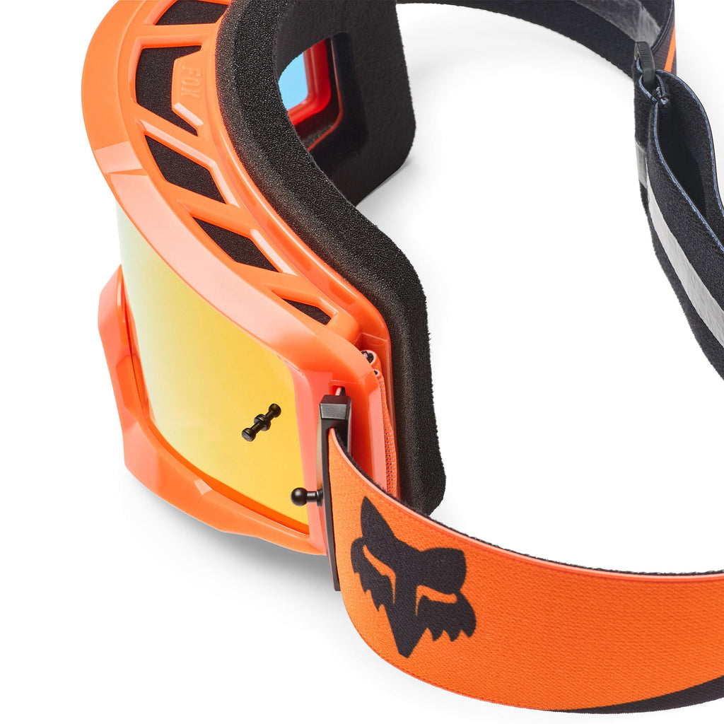 FOX Racing MAIN V3 DRAFT MX Goggles (Orange/Black) Mirror Red Lens