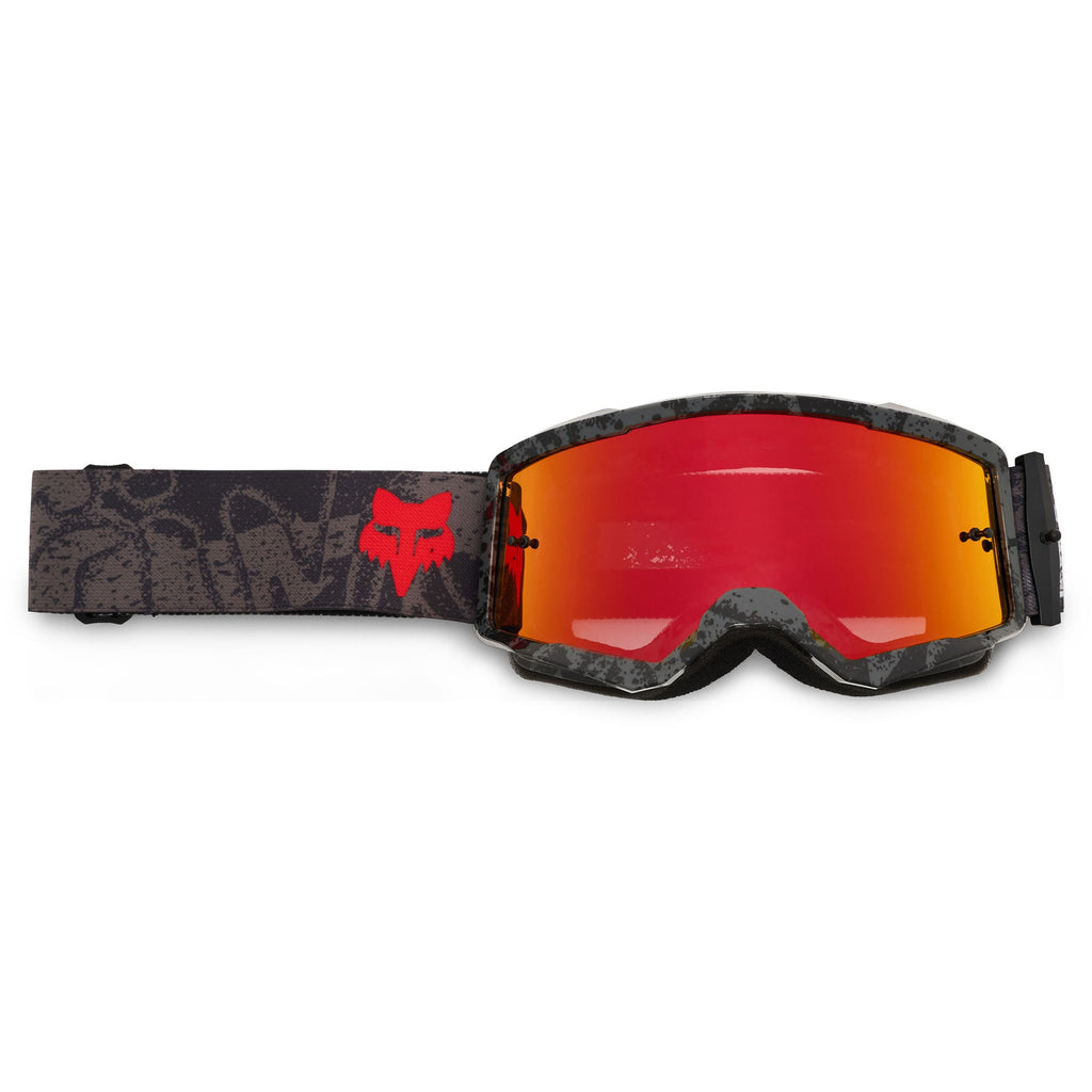 FOX Racing Youth MAIN ABYSS MX Goggles (Black/Grey) Mirror Red Lens