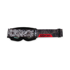 FOX Racing Youth MAIN ABYSS MX Goggles (Black/Grey) Mirror Red Lens