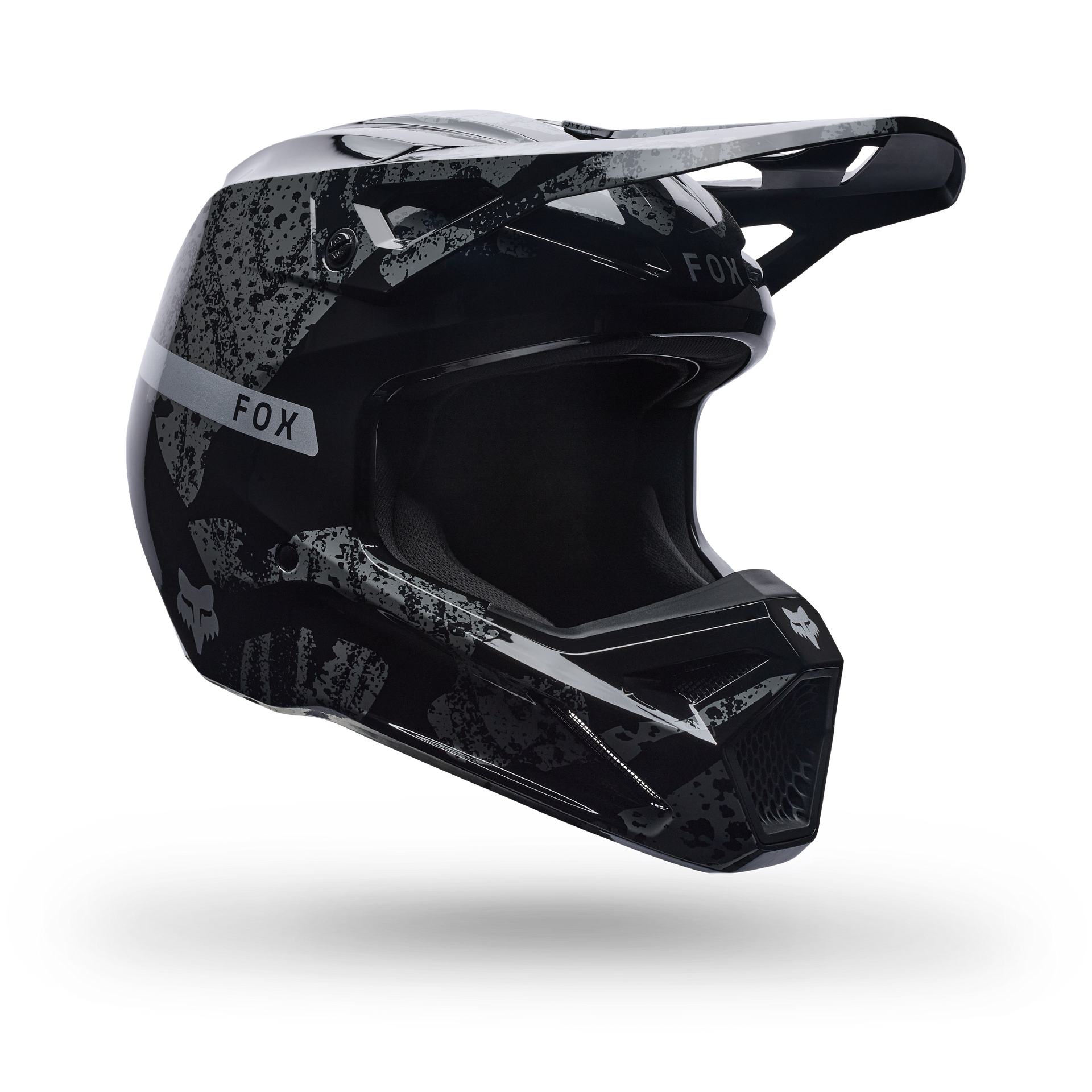 FOX Racing V1 MIPS BNKR MX Helmet (Black Camo/Silver)