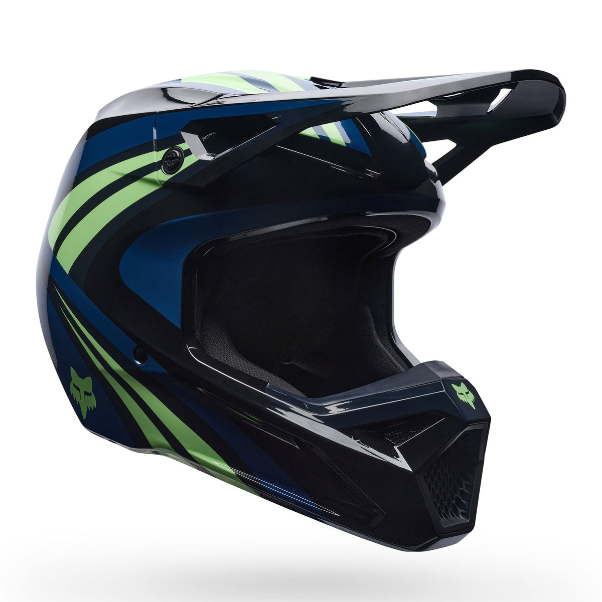 FOX Racing V1 MIPS DRAFT MX Helmet (Black/Green)