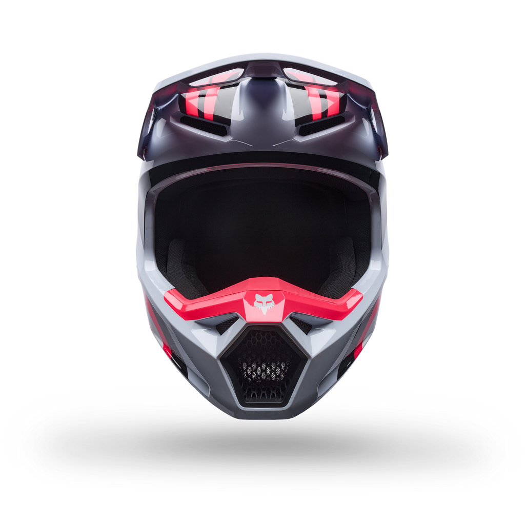 FOX Racing Youth V1 DRAFT MX Helmet (White/Pink/Grey)