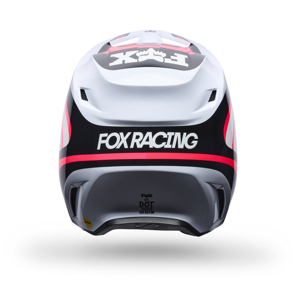 FOX Racing Youth V1 DRAFT MX Helmet (White/Pink/Grey)