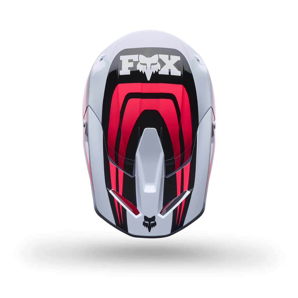 FOX Racing Youth V1 DRAFT MX Helmet (White/Pink/Grey)