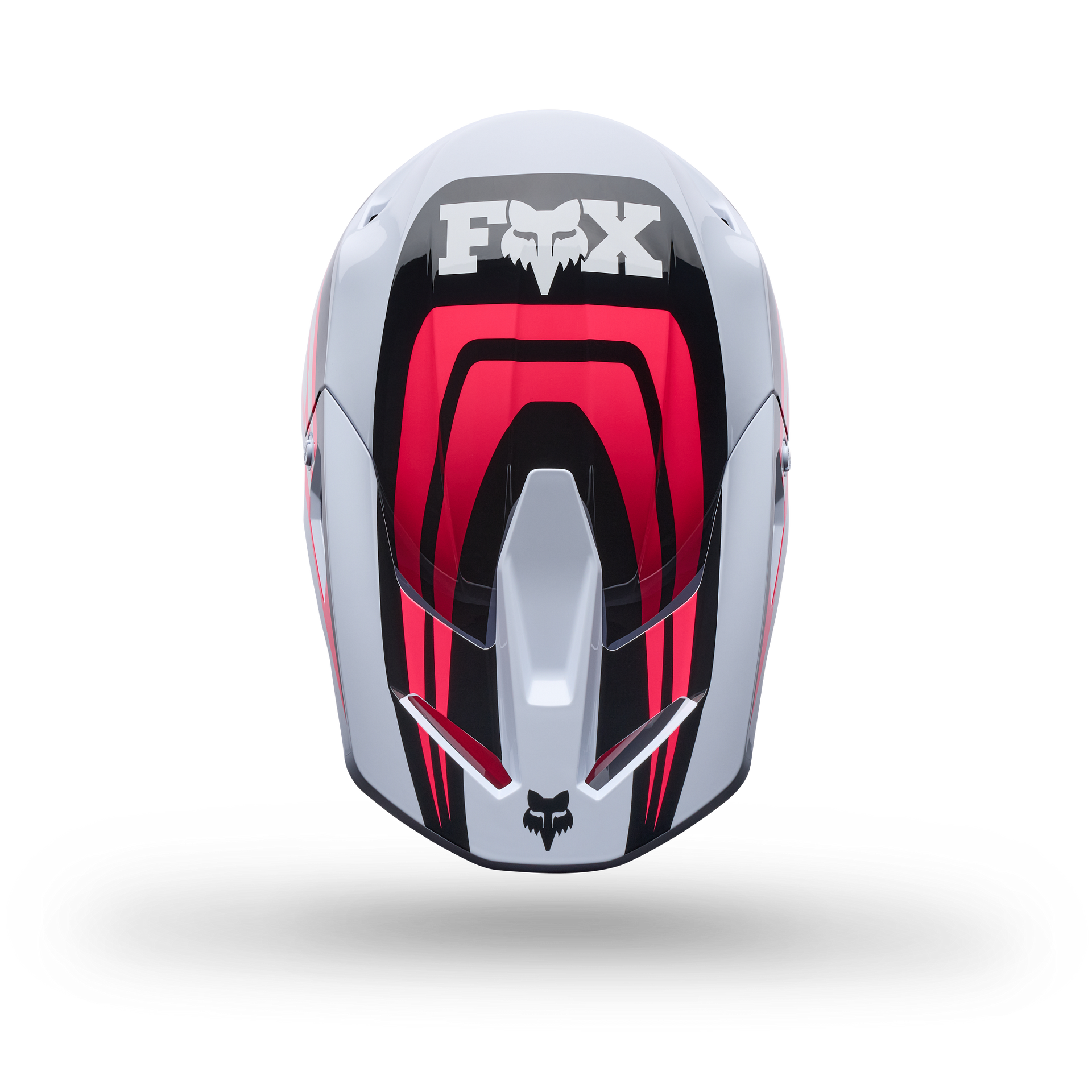 FOX Racing Youth V1 DRAFT MX Helmet (White/Pink/Grey)